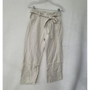 Marques Almeida Women 8 Cream Roll Up Trousers With Built In Belt Trendy Stylish